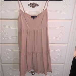 blush pink flowy dress